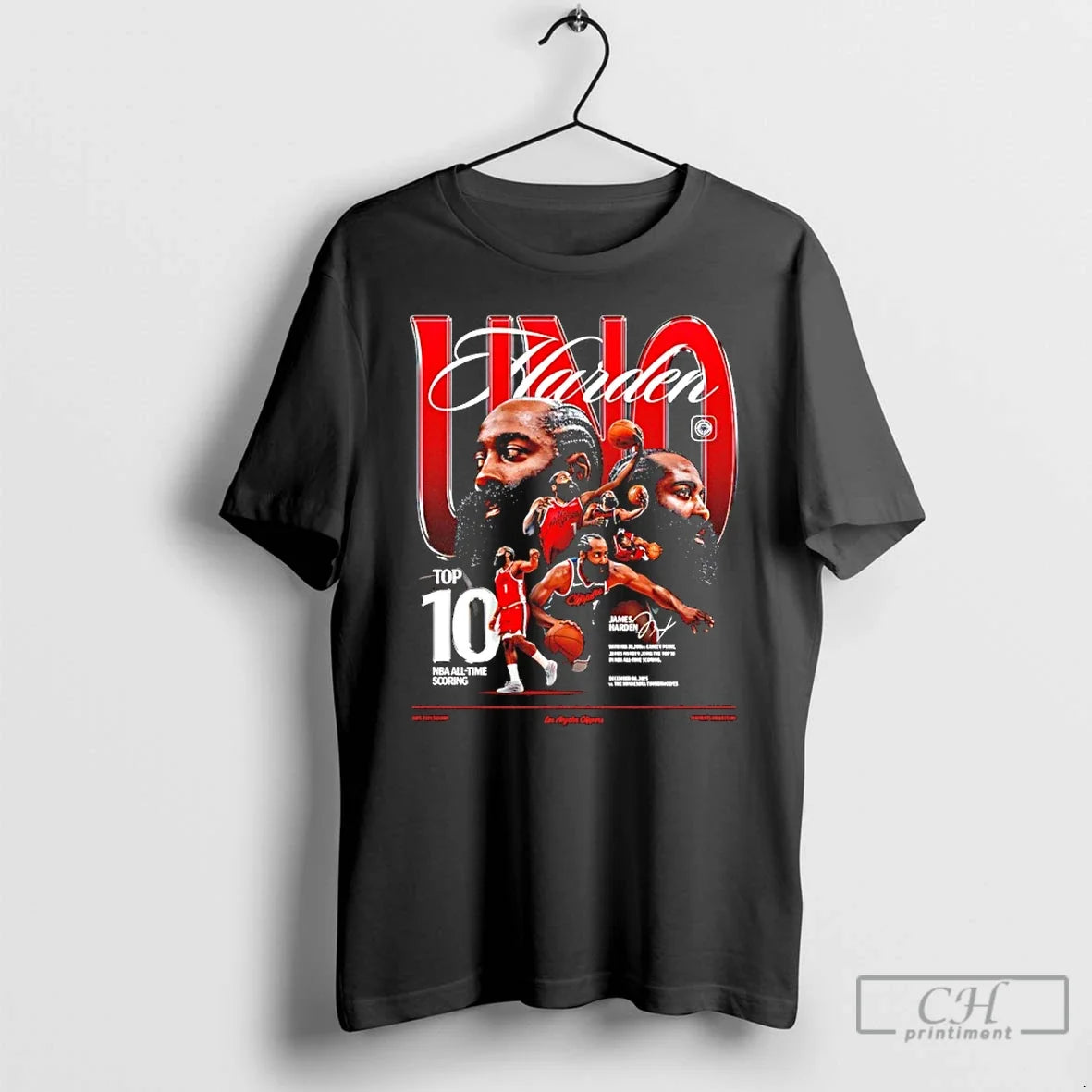 Classic James Harden Top 10 Nba All Time Scoring List Graphic - T-Shirt, Sweatshirt, Hoodie