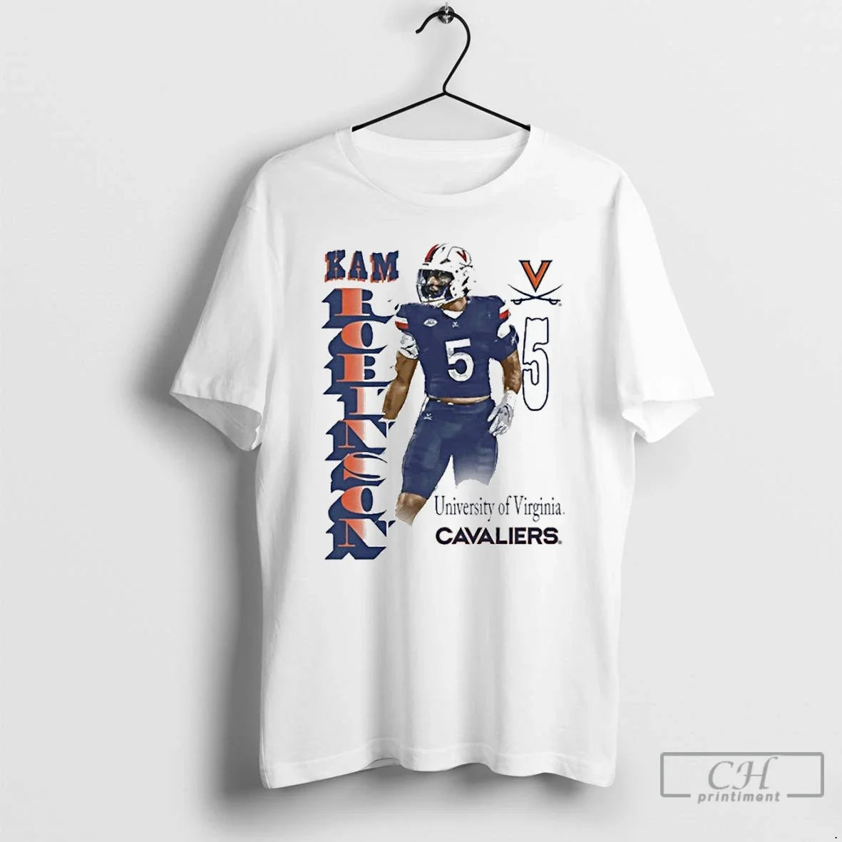 Classic Kam Robinson Portrait Virginia Cavaliers - T-Shirt, Sweatshirt, Hoodie