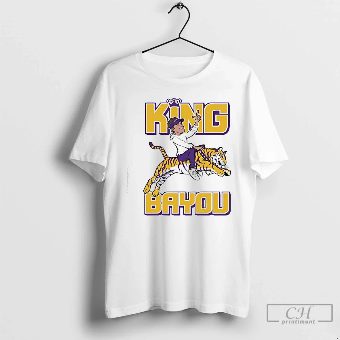 Classic King Of The Bayou Tiger Mascot Player - T-Shirt, Sweatshirt, Hoodie
