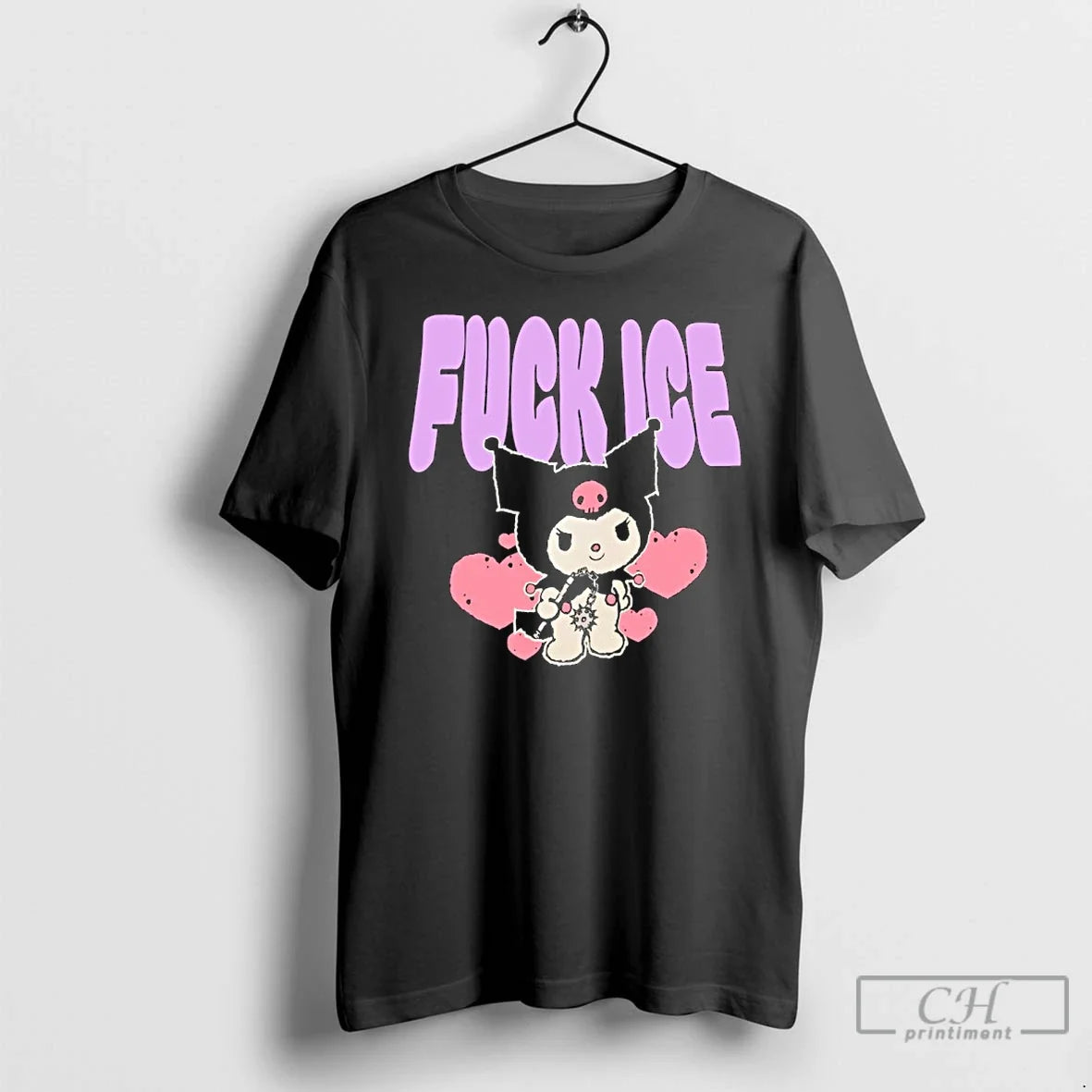 Classic Kuromi Fuck Ice Anime Unisex T-shirt, Sweatshirt, Hoodie, Long Sleeve Tee - T-Shirt, Sweatshirt, Hoodie