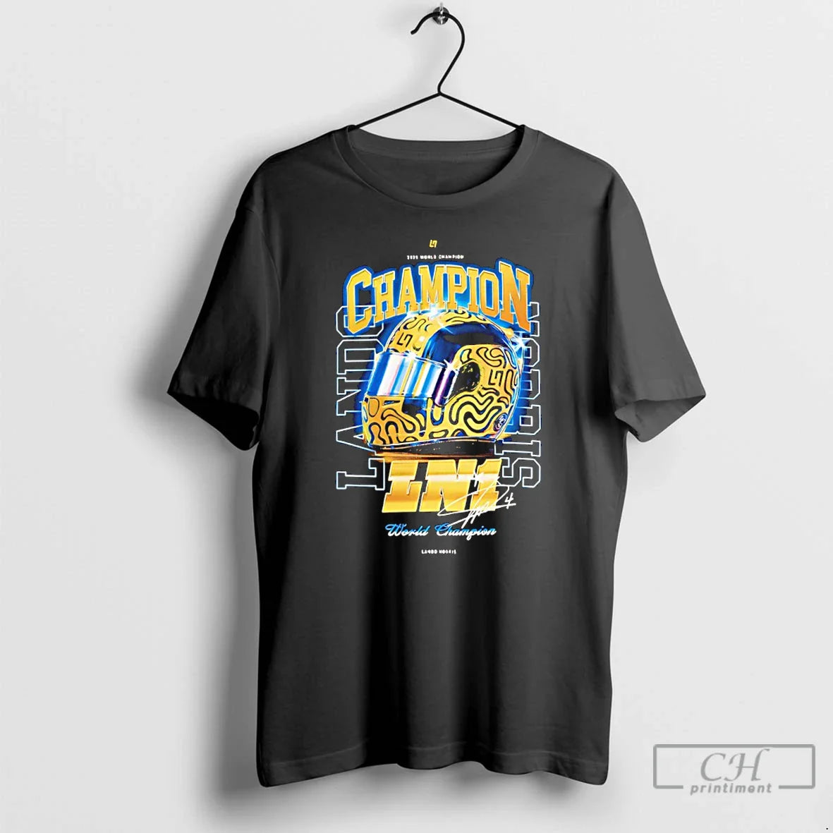 Classic Lando 2025 World Champion Signature Helmet - T-Shirt, Sweatshirt, Hoodie