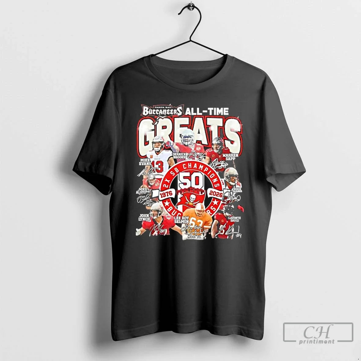 Classic Legends Tampa Bay Buccaneers All Time Greats 2x Sb Champions Signatures T Shirts Sweater - T-Shirt, Sweatshirt, Hoodie