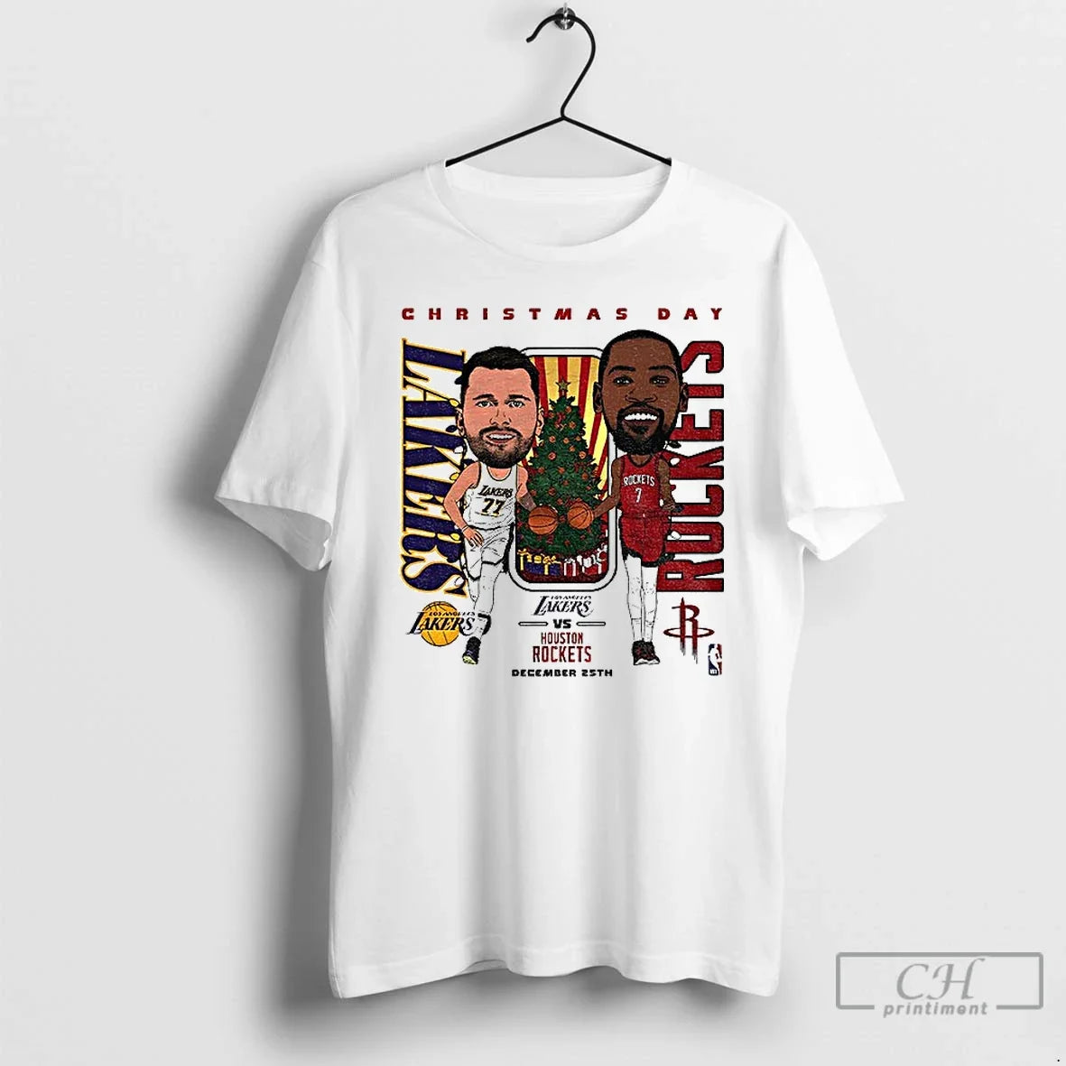 Classic Luka Doncic Los Angeles Lakers Vs Kevin Durant Houston Rocket Basketball Christmas Day - T-Shirt, Sweatshirt, Hoodie