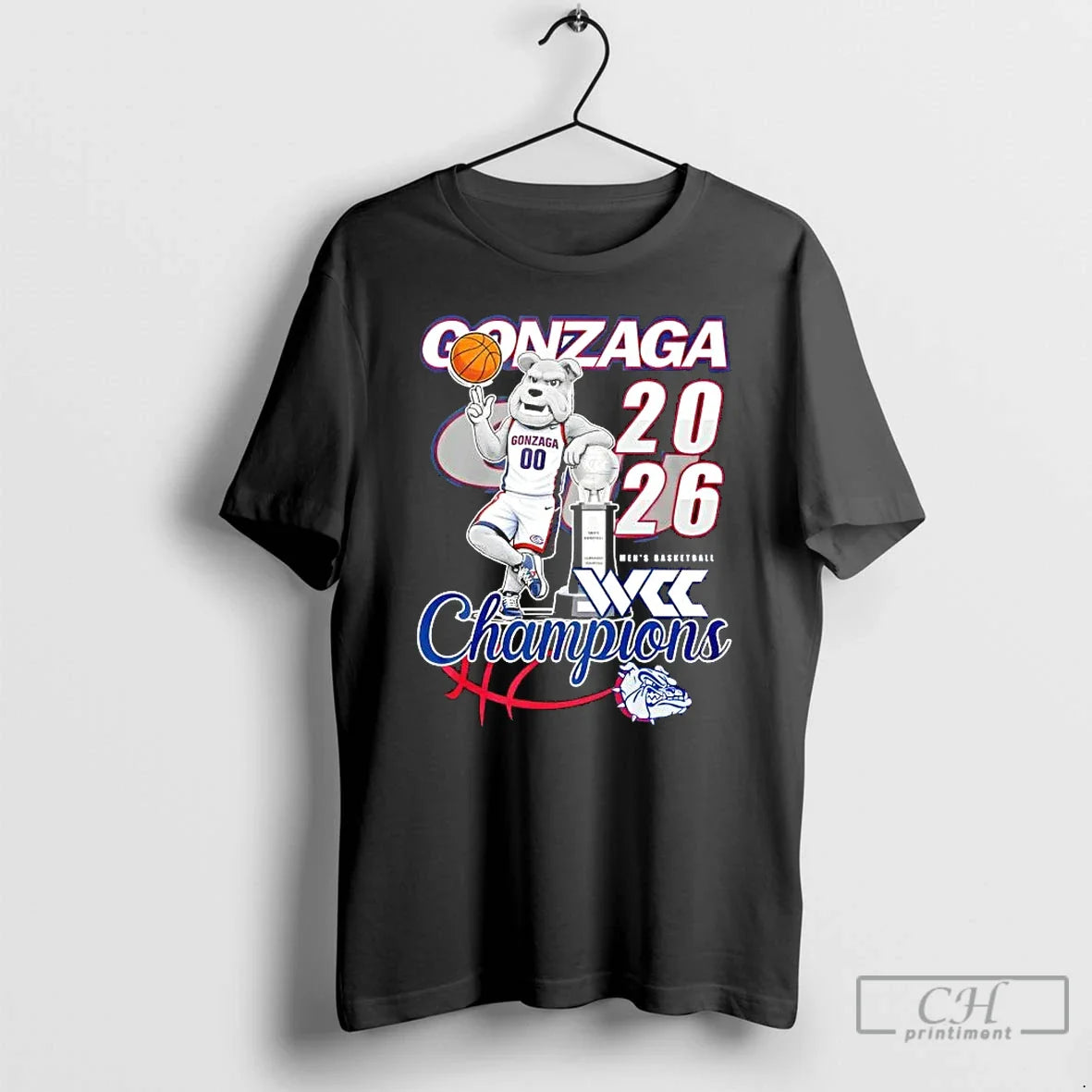 Classic Mascot Gonzaga Bulldogs Mens Basketball Champions Unisex T-shirt, Sweatshirt, Hoodie, Long Sleeve Tee - T-Shirt, Sweatshirt, Hoodie
