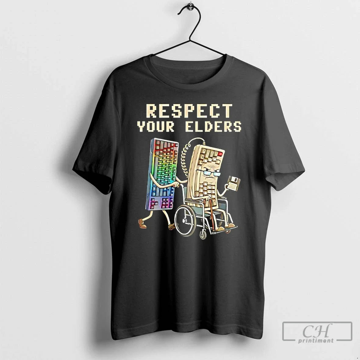 Classic Mechanical Keyboard Respect Your Elders - T-Shirt, Sweatshirt, Hoodie