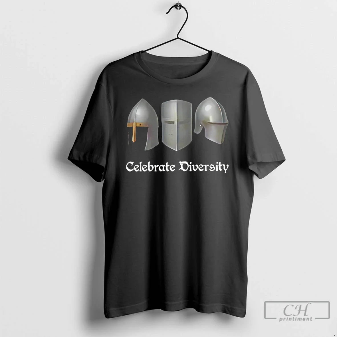 Classic Medieval Helmets Celebrate Diversity - T-Shirt, Sweatshirt, Hoodie