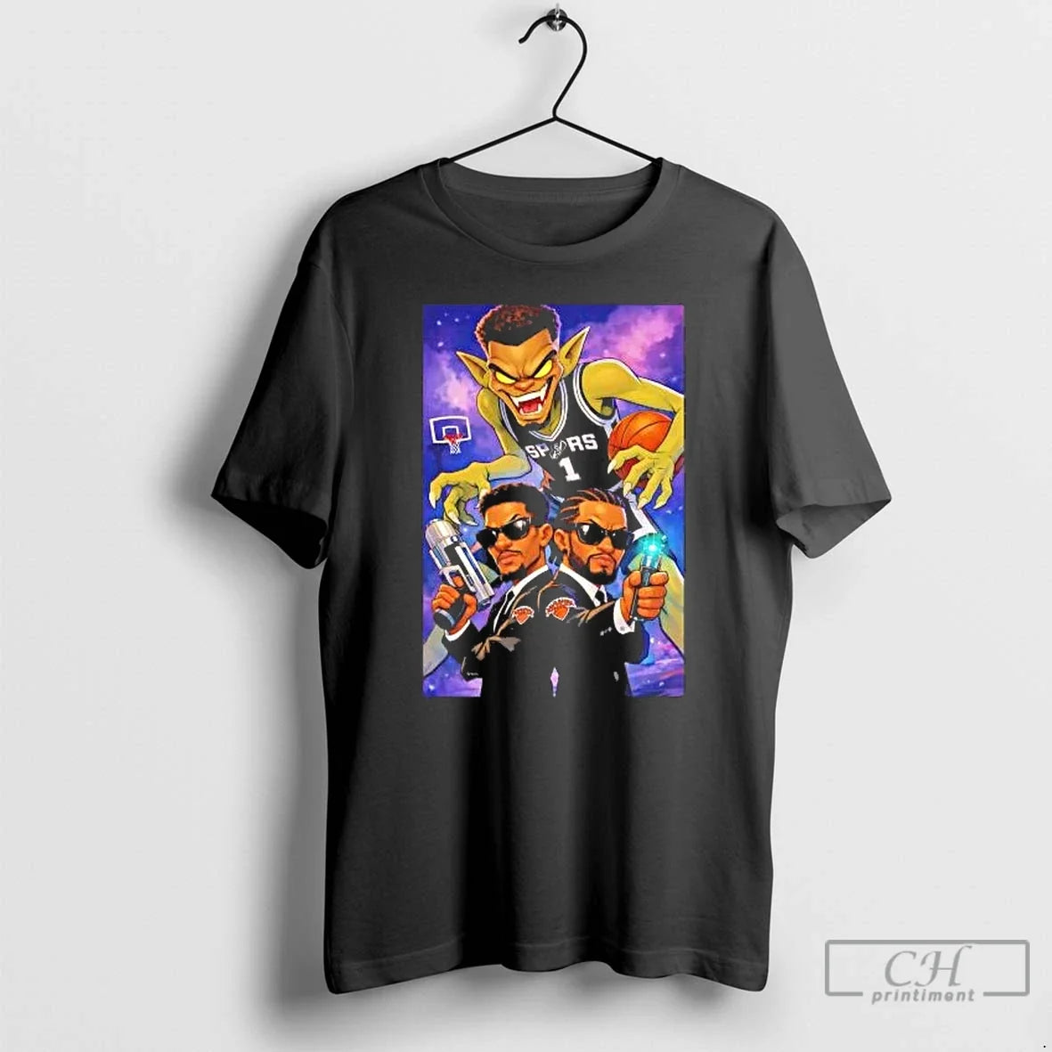 Classic Men In Black Sga Jalen Brunson Duo Vs Alien Wembanyama - T-Shirt, Sweatshirt, Hoodie