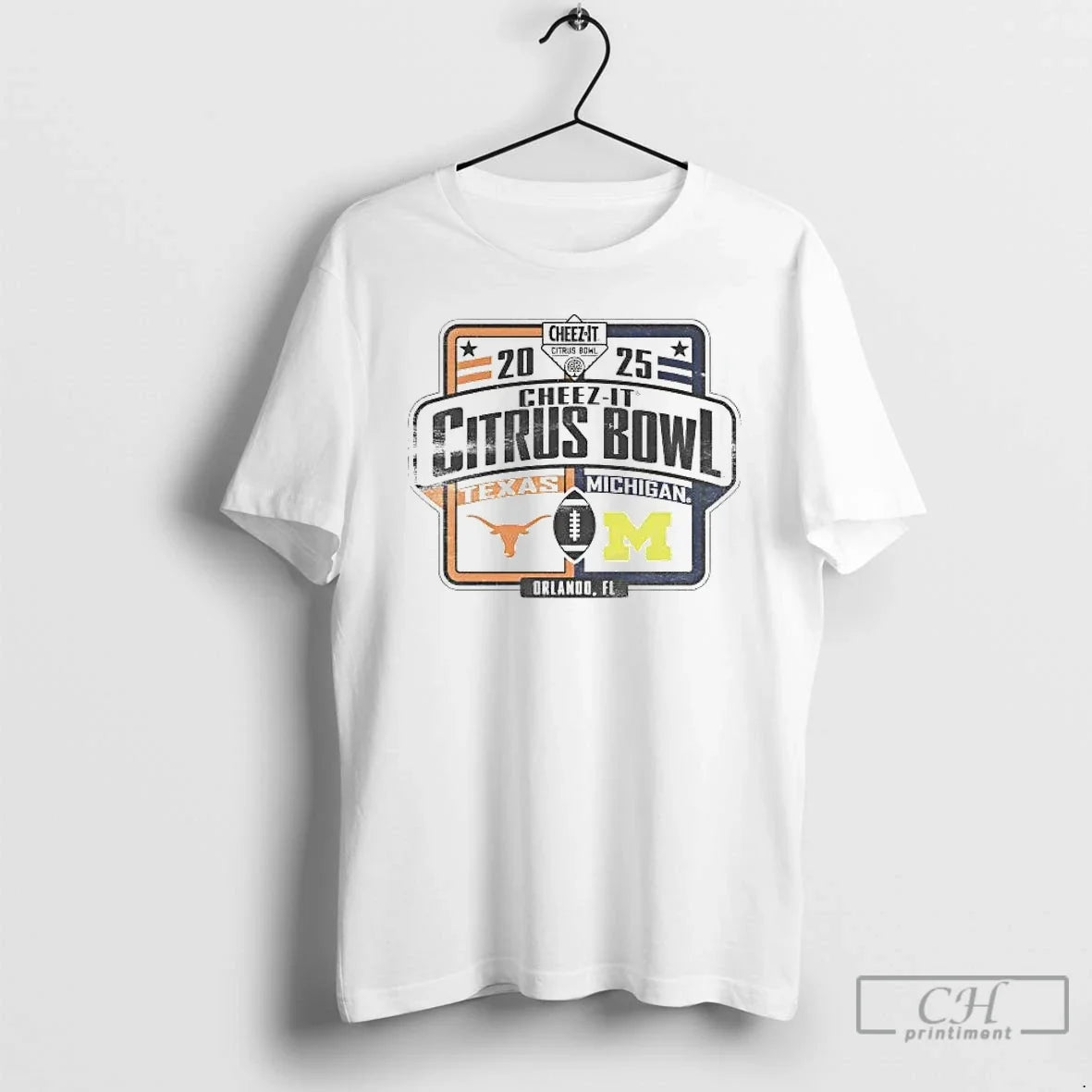 Classic Michigan Wolverines Vs Texas Longhorns 2025 Cheez It Citrus Bowl Matchup T Shirts Sweater - T-Shirt, Sweatshirt, Hoodie
