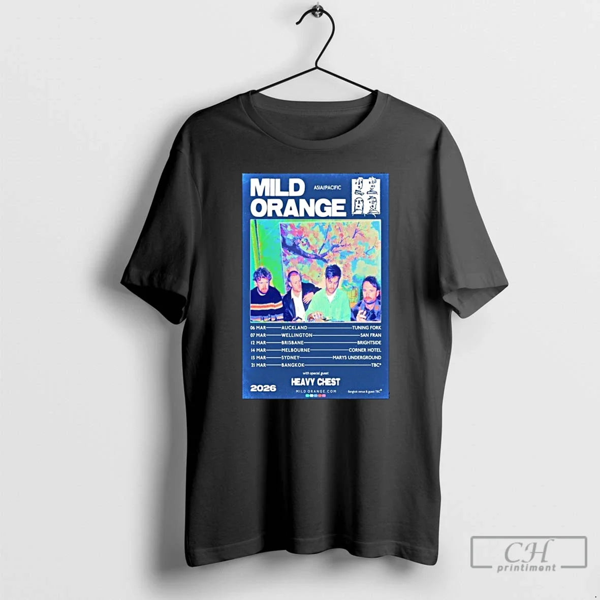 Classic Mild Orange Tour March 2026 Heavy Chest - T-Shirt, Sweatshirt, Hoodie