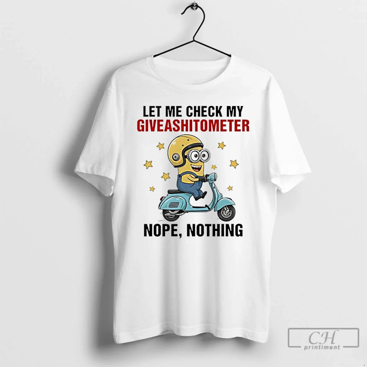 Classic Minion Let Me Check My Giveashitometer Nope Nothing - T-Shirt, Sweatshirt, Hoodie
