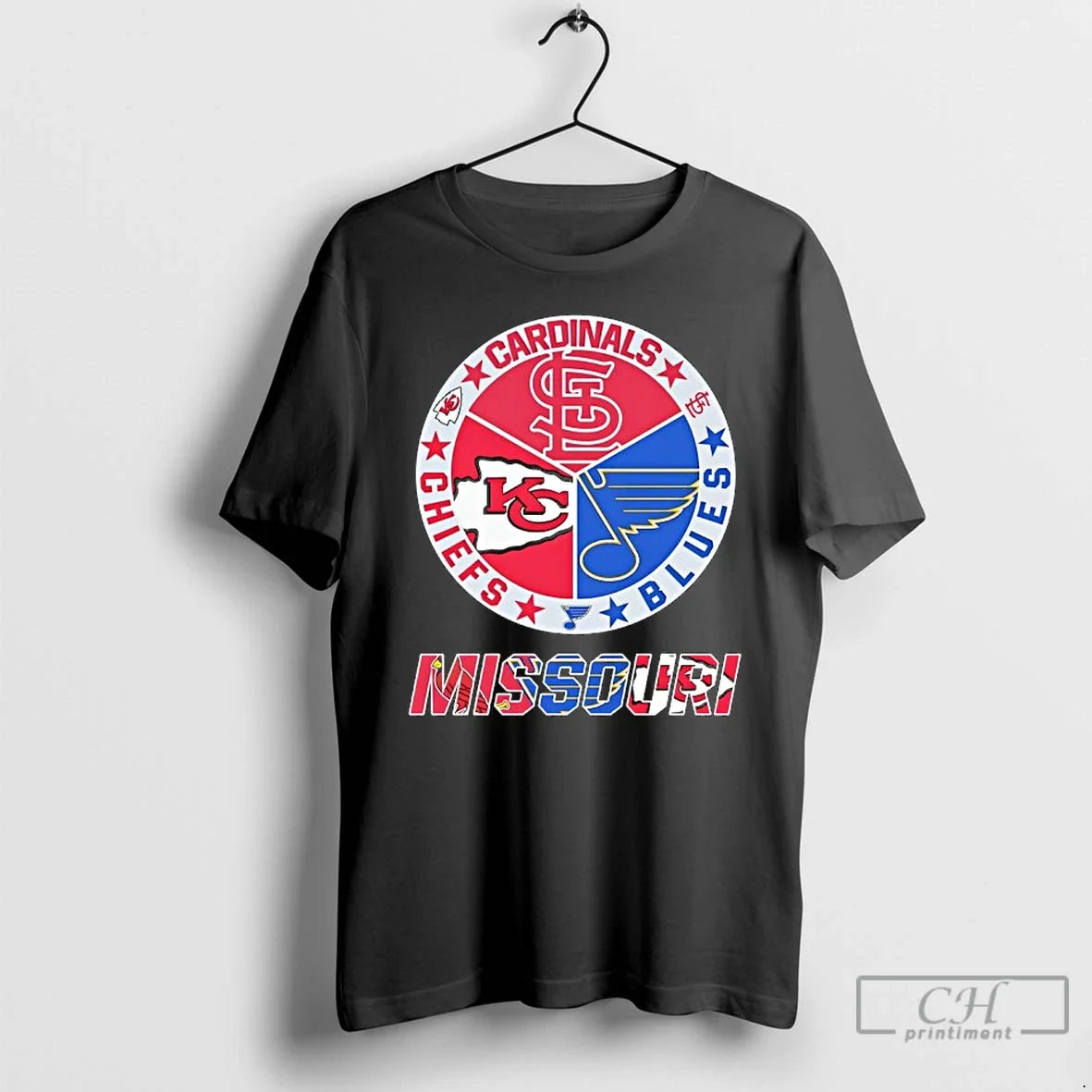 Classic Missouri St Louis Cardinals Kansas City Chiefs St Louis Blues Mashup Logo T Shirts - T-Shirt, Sweatshirt, Hoodie