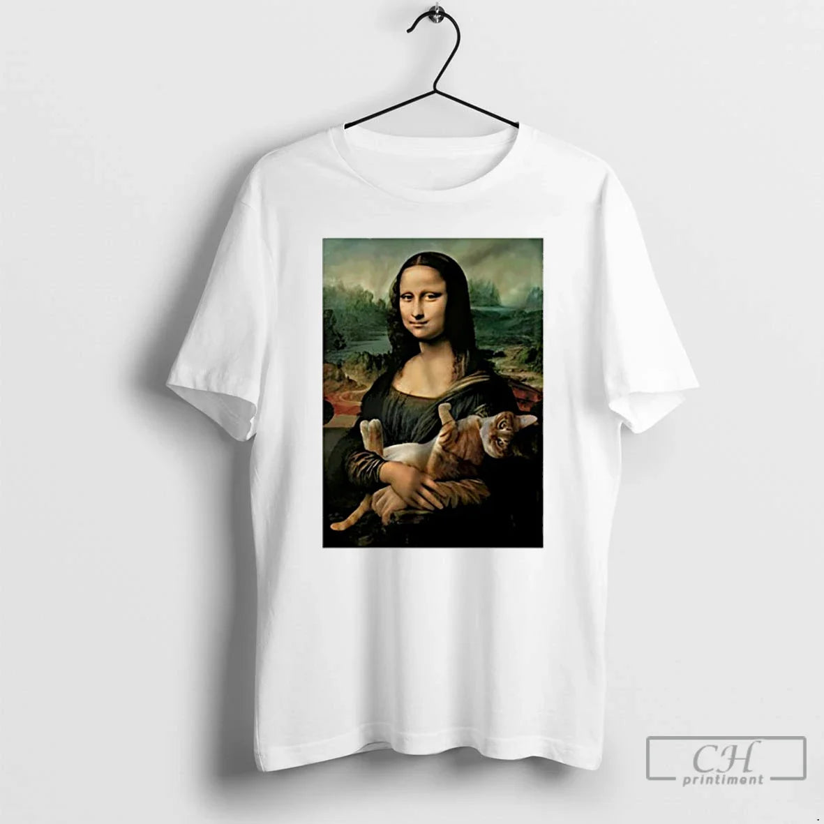 Classic Mona Lisa And Cat Photo Unisex T-shirt, Sweatshirt, Hoodie, Long Sleeve Tee - T-Shirt, Sweatshirt, Hoodie
