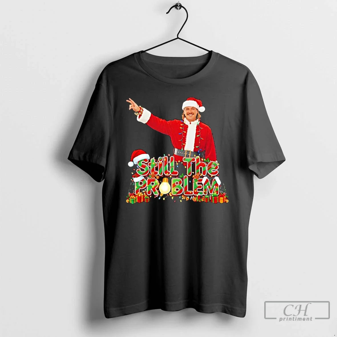 Classic Morgan Wallen Wearing Santa Suit Still The Problem Merry Christmas - T-Shirt, Sweatshirt, Hoodie