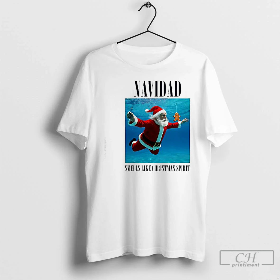Classic Navidad Smells Like Christmas Spirit Santa Claus Underwater - T-Shirt, Sweatshirt, Hoodie
