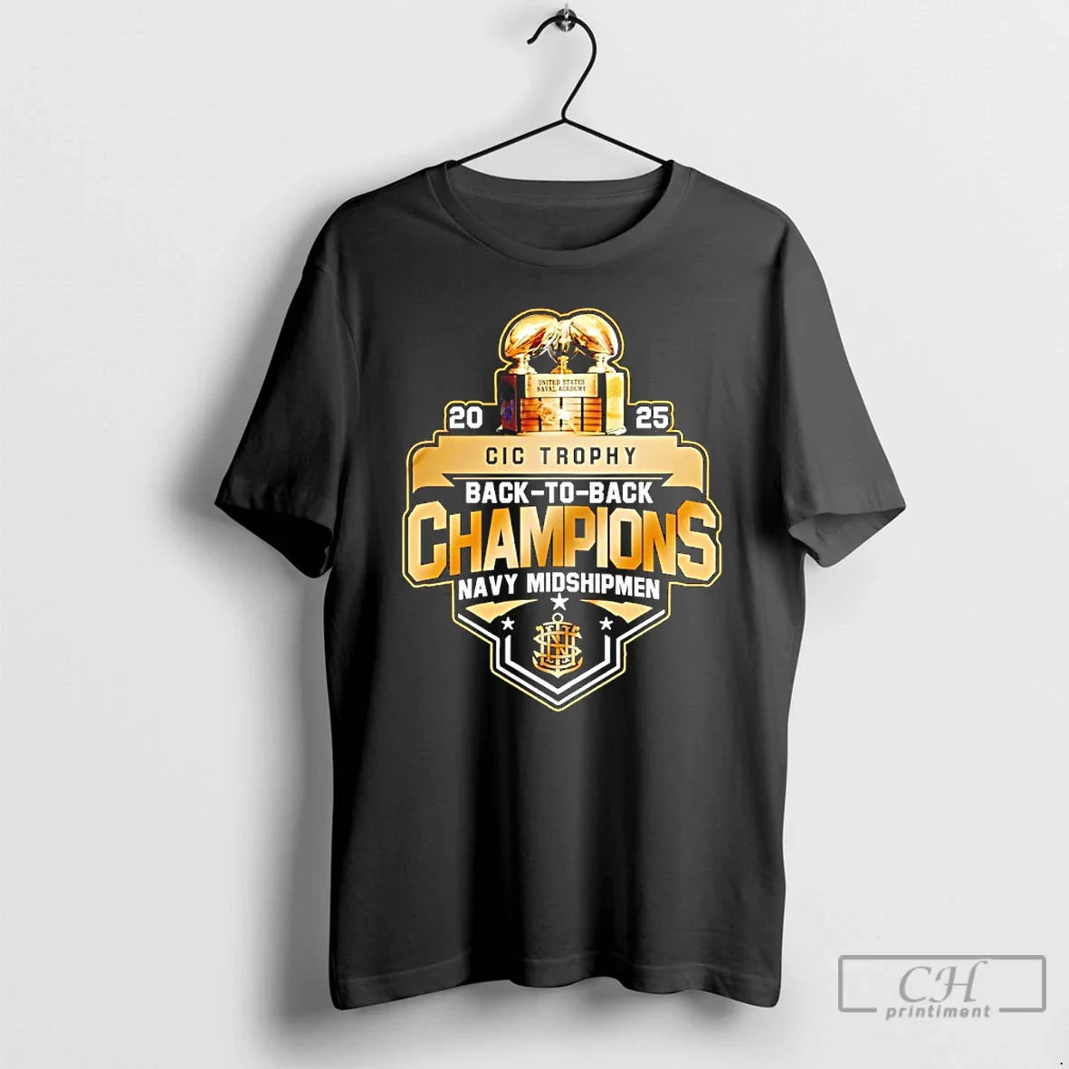 Classic Navy Midshipmen Special Back To Back Cic Trophy Champions 2025 - T-Shirt, Sweatshirt, Hoodie