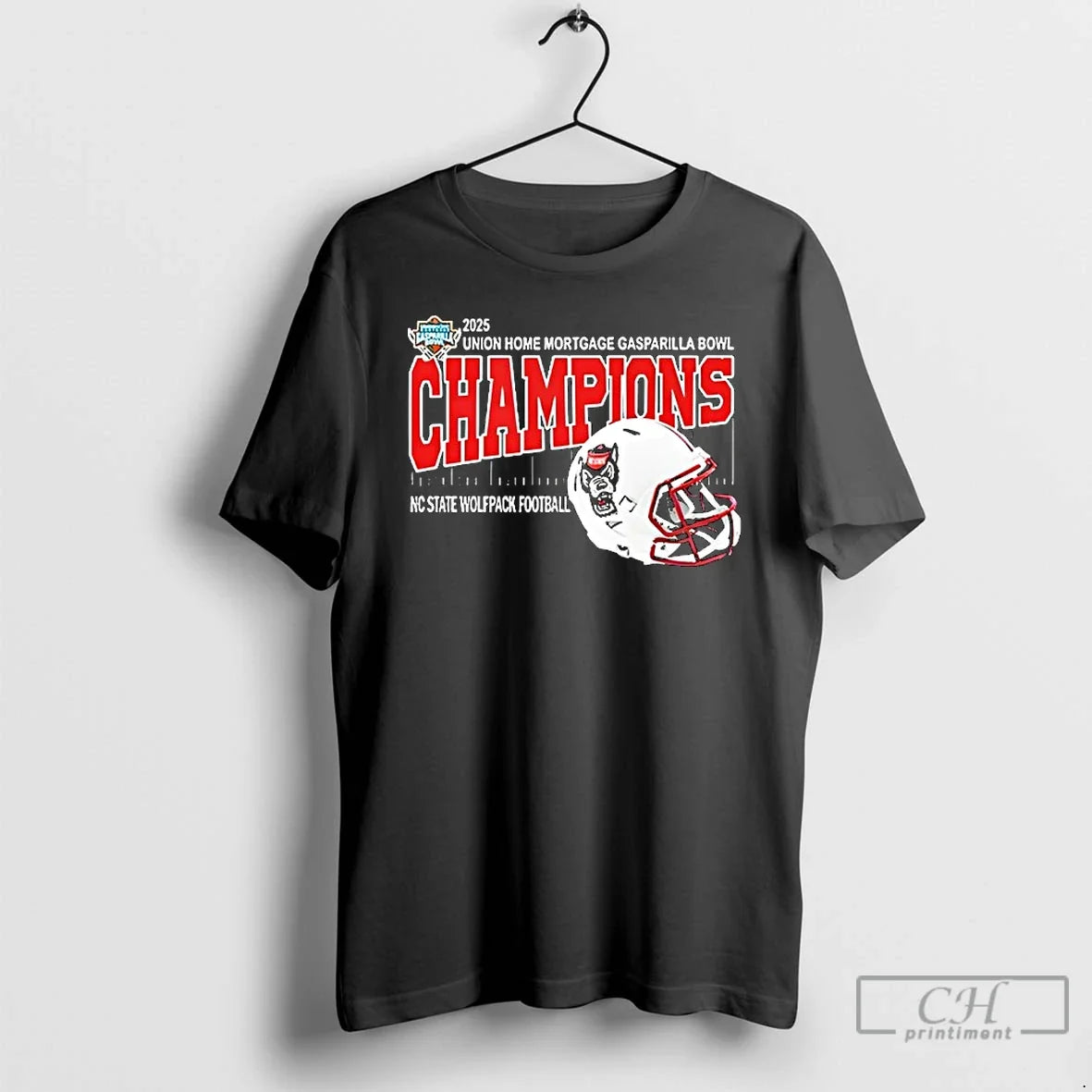 Classic Nc State Wolfpack Football Are 2025 Union Home Mortgage Gasparilla Bowl Champions Helmet - T-Shirt, Sweatshirt, Hoodie