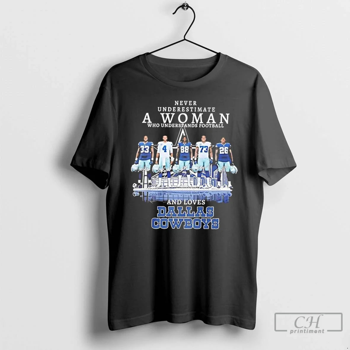 Classic Never Underestimate A Woman Understands Football Loves Dallas Cowboys - T-Shirt, Sweatshirt, Hoodie