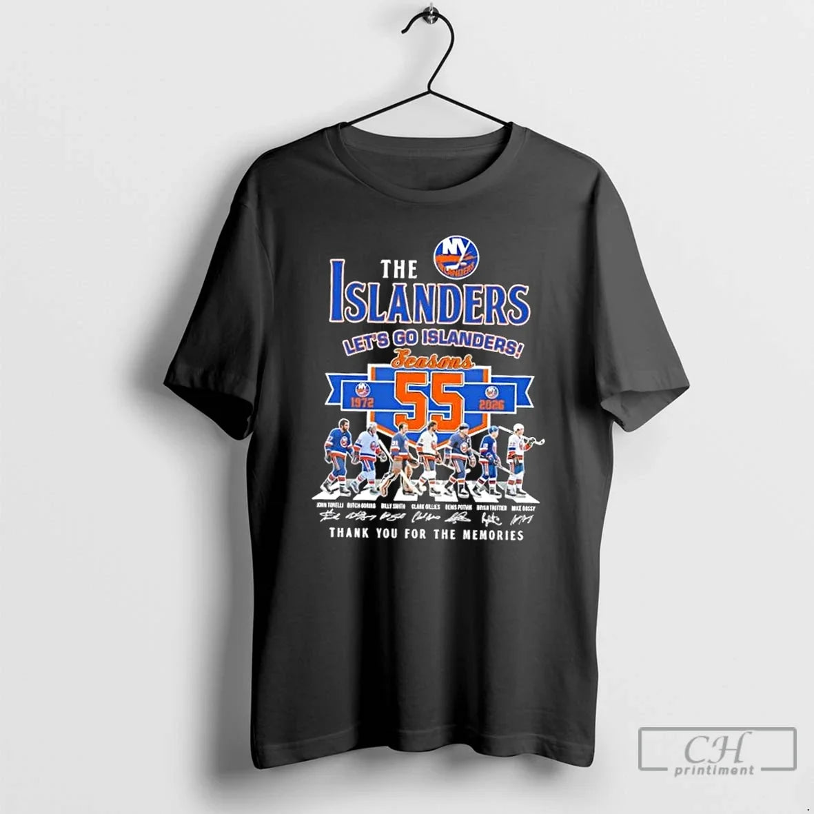 Classic New York Islanders 55 Seasons 1972 2026 Mike Bossy And Legends Abbey Road Thank - T-Shirt, Sweatshirt, Hoodie