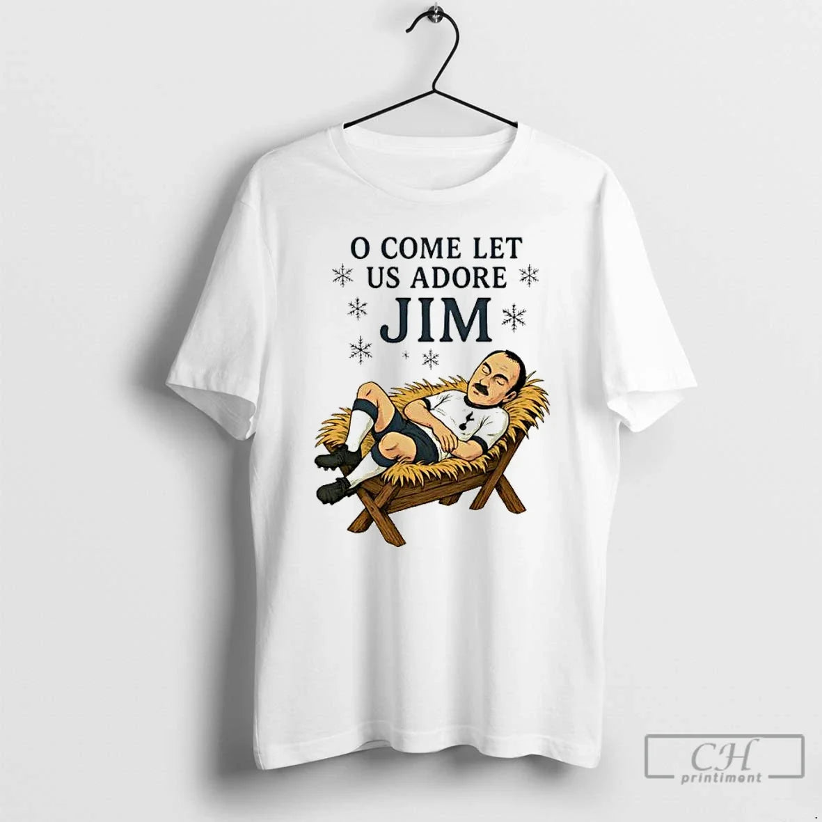 Classic O Come Let Us Adore Jim Spurs Christmas - T-Shirt, Sweatshirt, Hoodie