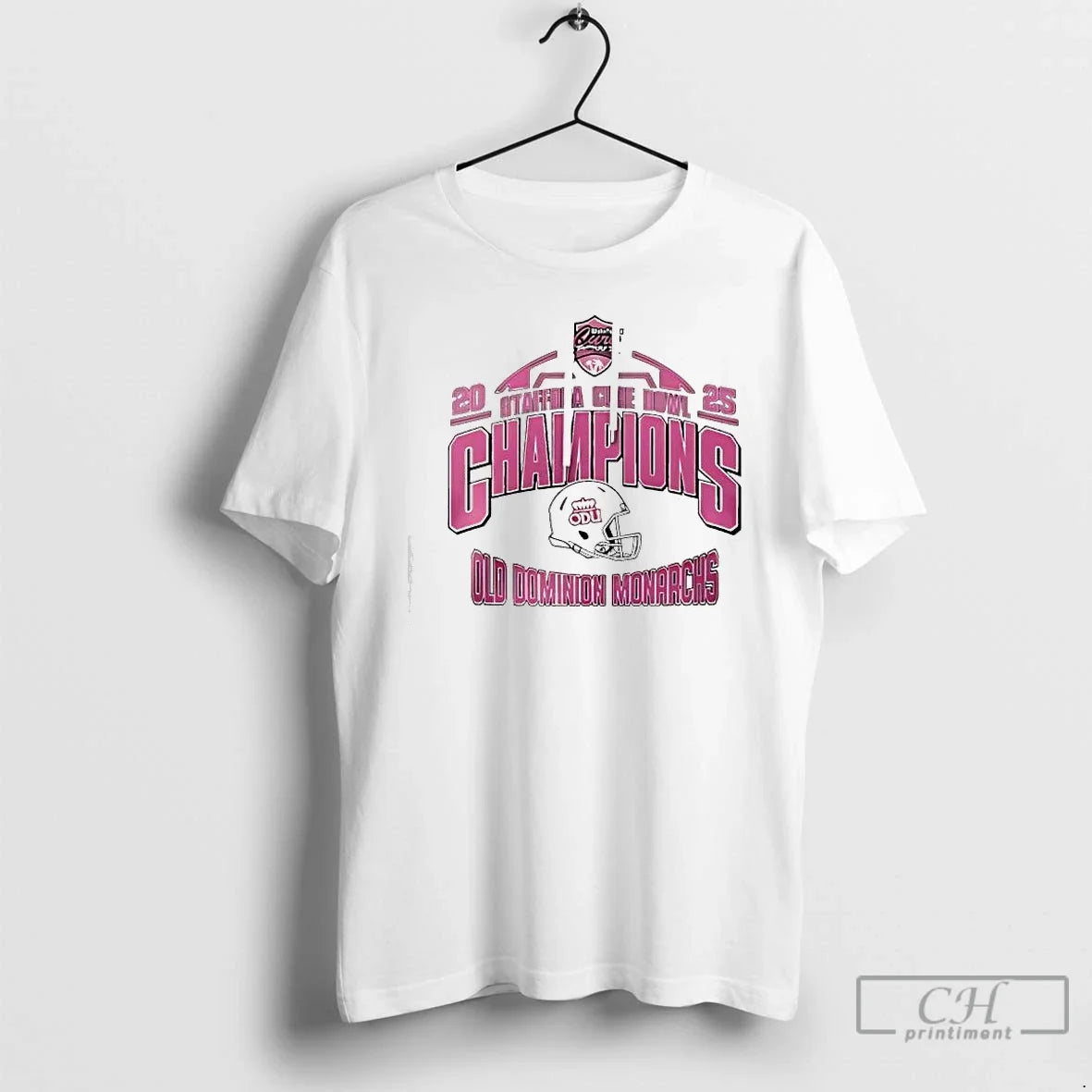 Classic Old Dominion Monarchs 2025 Cure Bowl Champion Helmet - T-Shirt, Sweatshirt, Hoodie