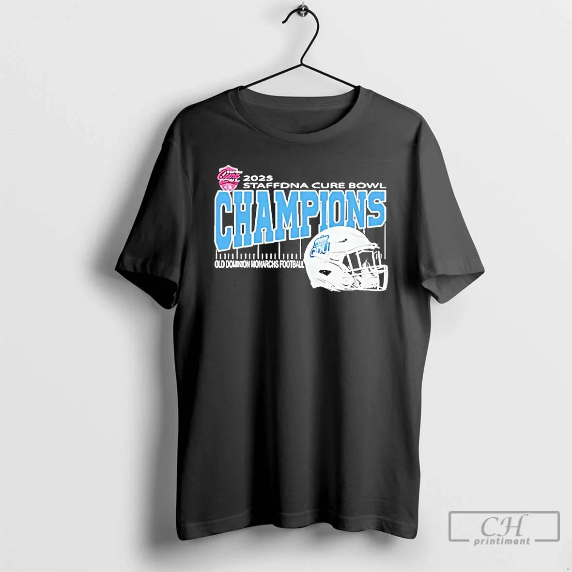 Classic Old Dominion Monarchs 2025 Cure Bowl Champions Helmet - T-Shirt, Sweatshirt, Hoodie