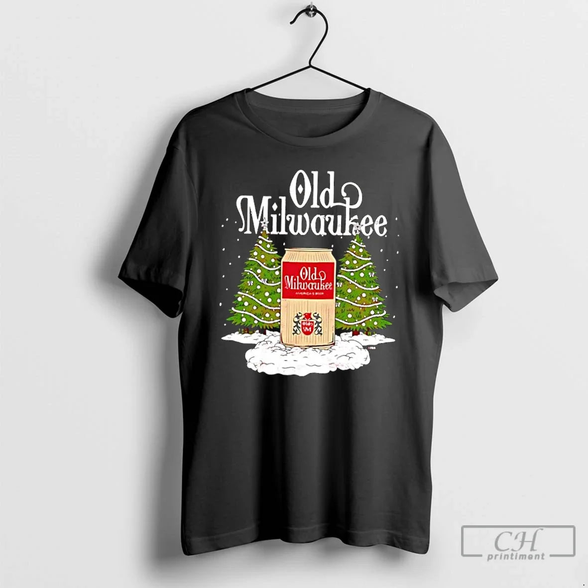Classic Old Milwaukee Trees Happy Holidays - T-Shirt, Sweatshirt, Hoodie