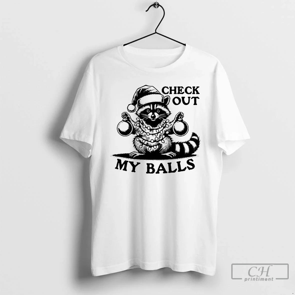 Classic Opossum Santa Check Out My Balls Christmas - T-Shirt, Sweatshirt, Hoodie