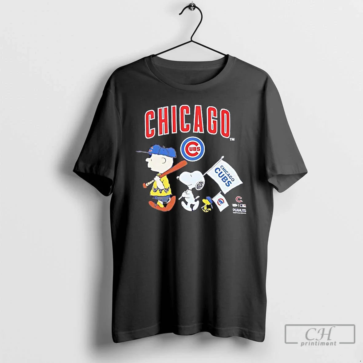 Classic Peanuts Chracters Flag With Chicago Cubs Royal - T-Shirt, Sweatshirt, Hoodie