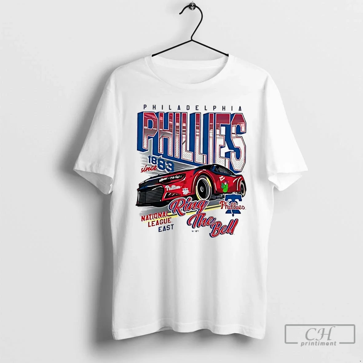 Classic Philadelphia Phillies Ring The Bell Race Car Since 1883 National League East T Shirts - T-Shirt, Sweatshirt, Hoodie