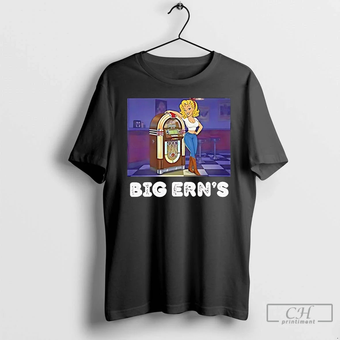 Classic Pin Up Girl Dive Bar Big Erns - T-Shirt, Sweatshirt, Hoodie