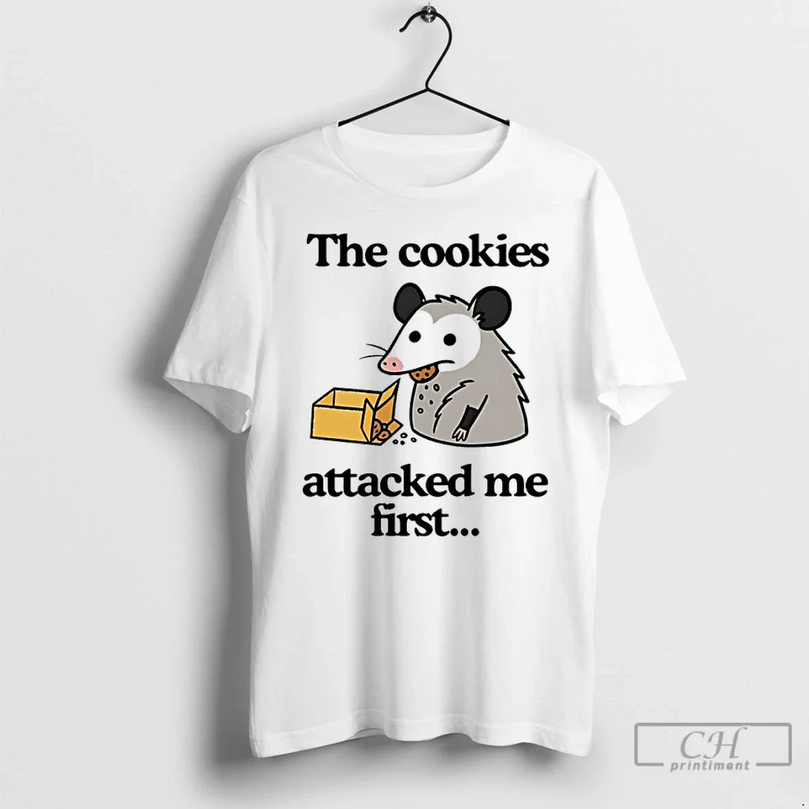 Classic Possum The Cookies Attacked Me First Funny - T-Shirt, Sweatshirt, Hoodie