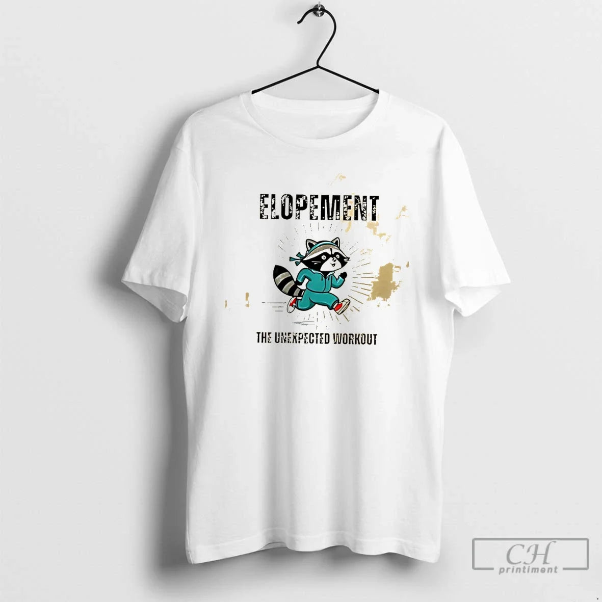 Classic Raccoon Runing Elopement The Unexpected Workout Unisex T-shirt, Sweatshirt, Hoodie, Long Sleeve Tee - T-Shirt, Sweatshirt, Hoodie