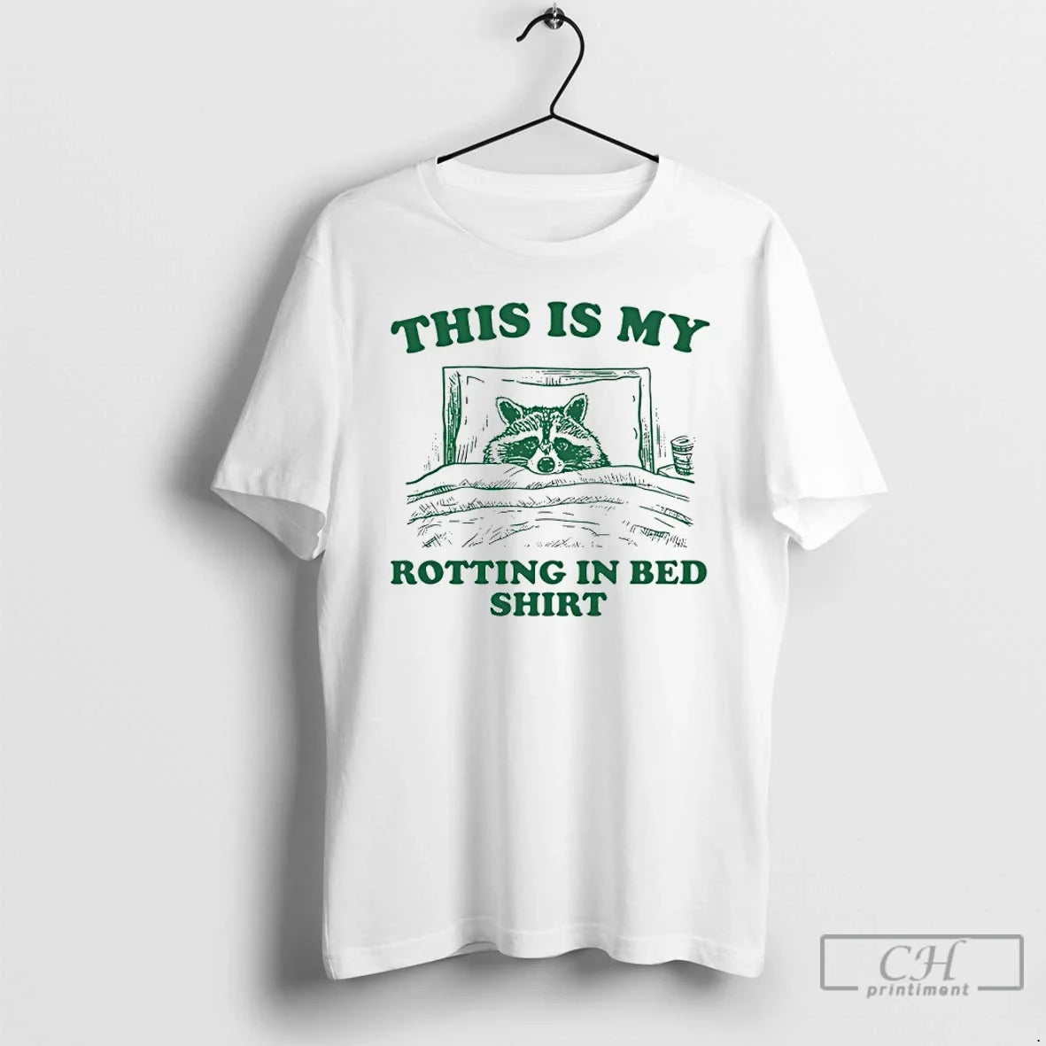 Classic Raccoon This Is My Rotting In Bed - T-Shirt, Sweatshirt, Hoodie