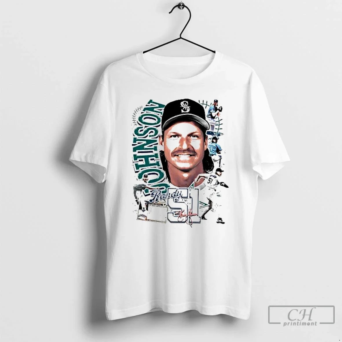 Classic Randy Johnson Picture Collage Seattle Mariners - T-Shirt, Sweatshirt, Hoodie