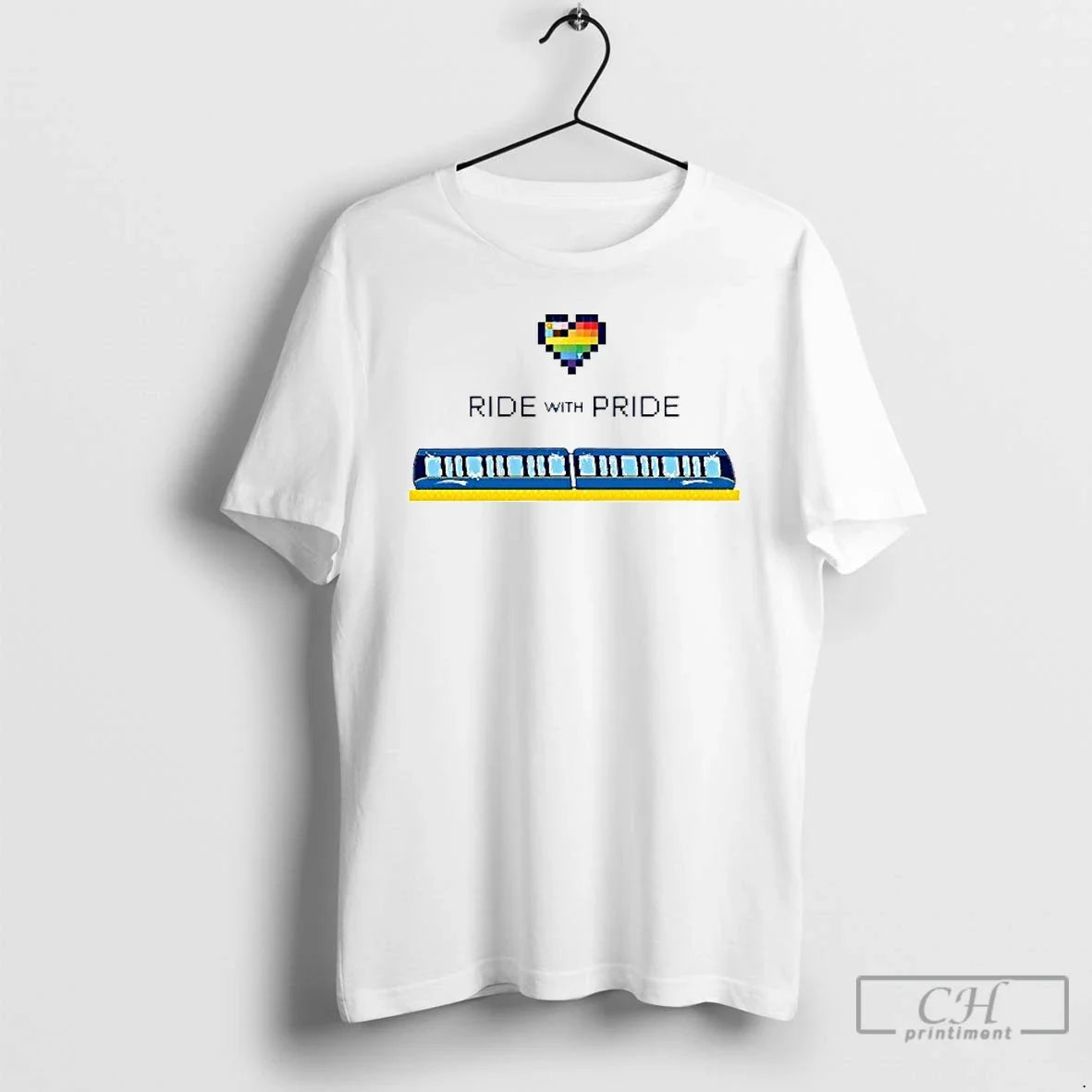 Classic Ride With Pride Skytrain Heart - T-Shirt, Sweatshirt, Hoodie