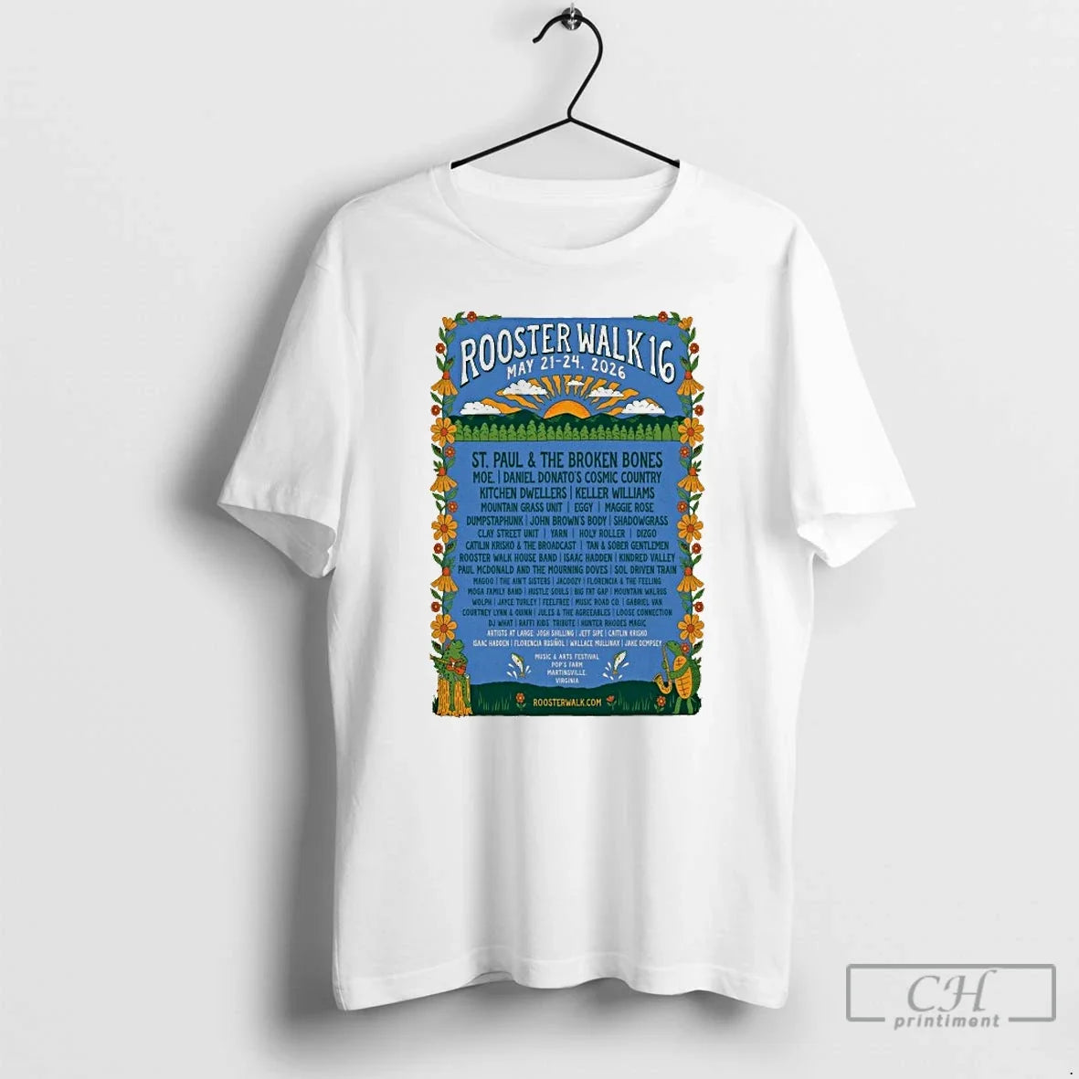 Classic Rooster Walk 16 Pops Farm Martinsville Va May 21 24 2026 T Shirts Sweater - T-Shirt, Sweatshirt, Hoodie