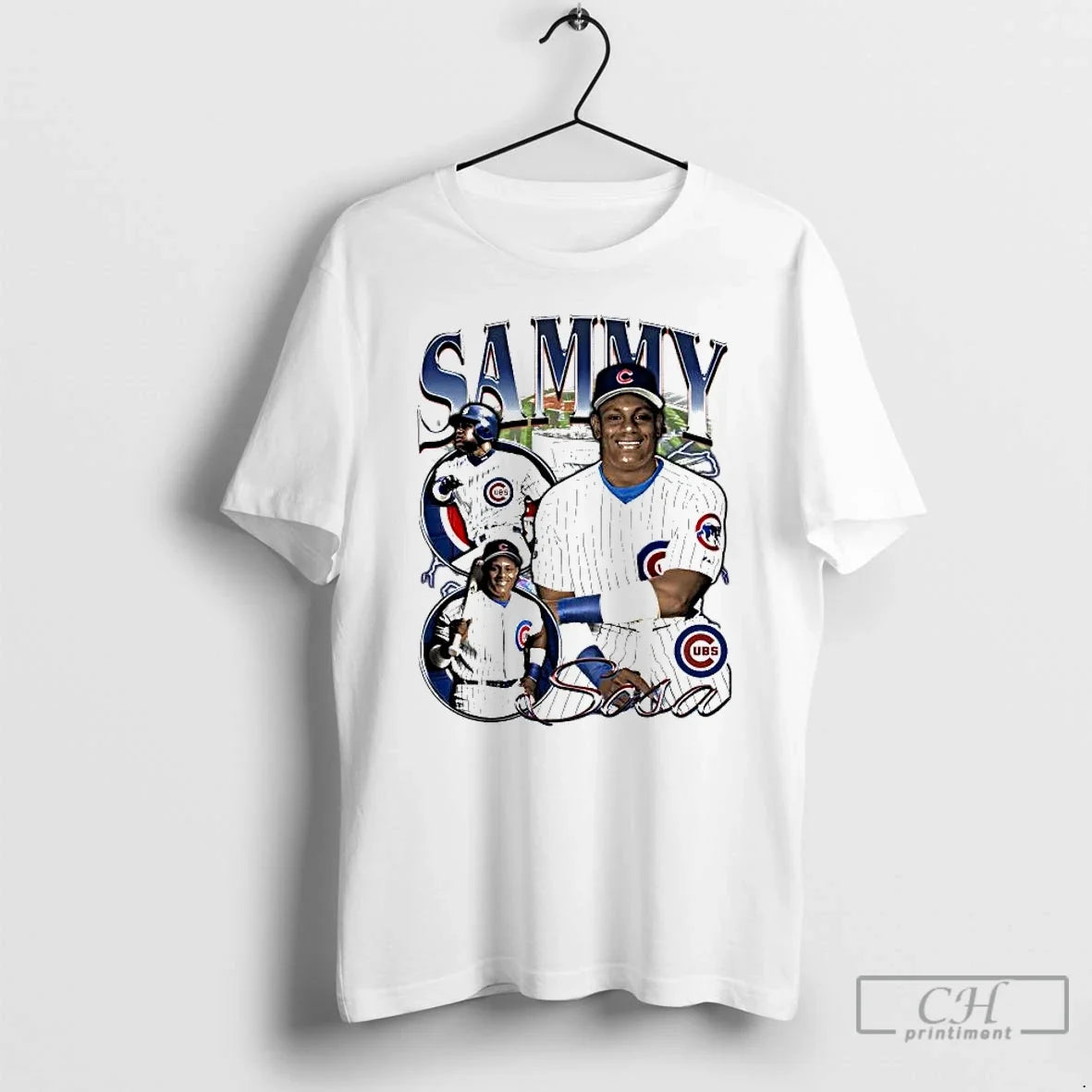 Classic Sammy Sosa Chicago Cubs Picture Collage - T-Shirt, Sweatshirt, Hoodie