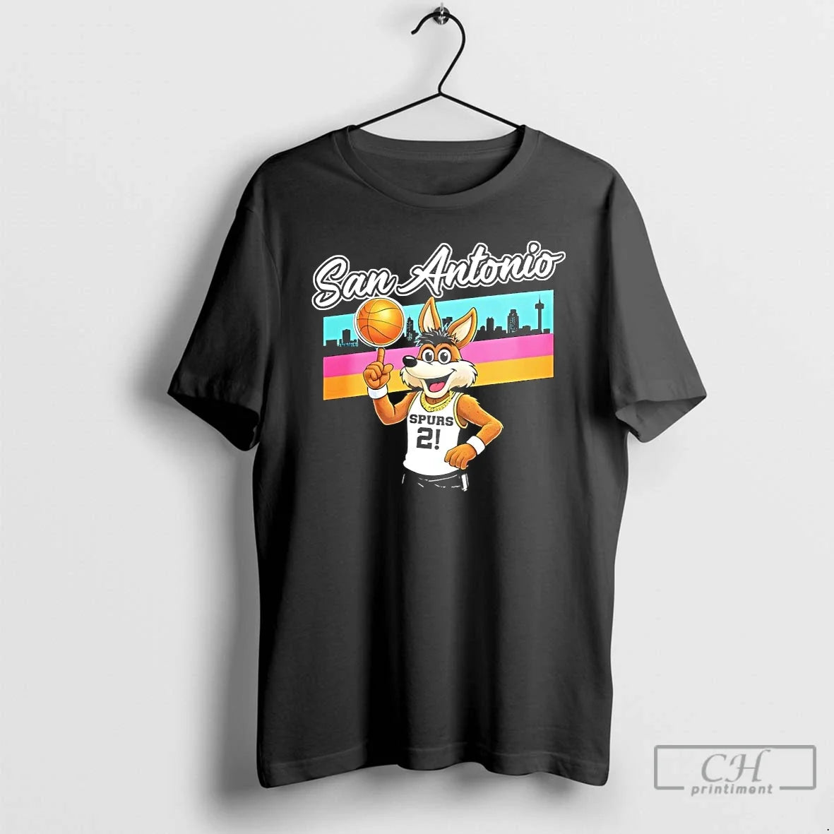 Classic San Antonio Spurs The Coyote Crazy Hispanic Mascot Unisex T-shirt, Sweatshirt, Hoodie, Long Sleeve Tee - T-Shirt, Sweatshirt, Hoodie
