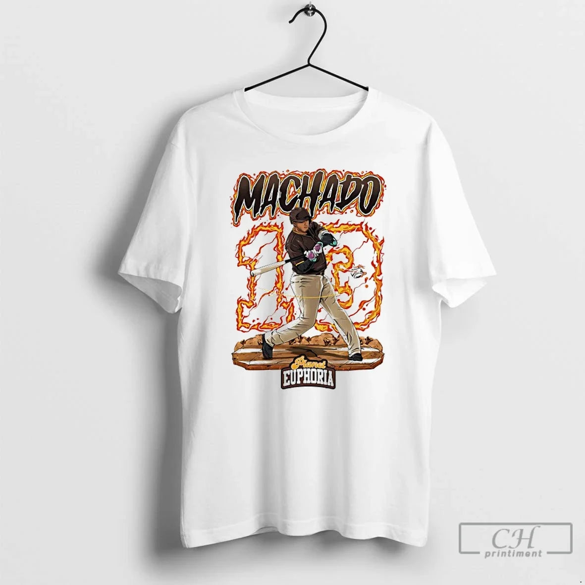 Classic San Diego Padres Manny Machado 19 Player Fire Swing Unisex T-shirt, Sweatshirt, Hoodie, Long Sleeve Tee - T-Shirt, Sweatshirt, Hoodie