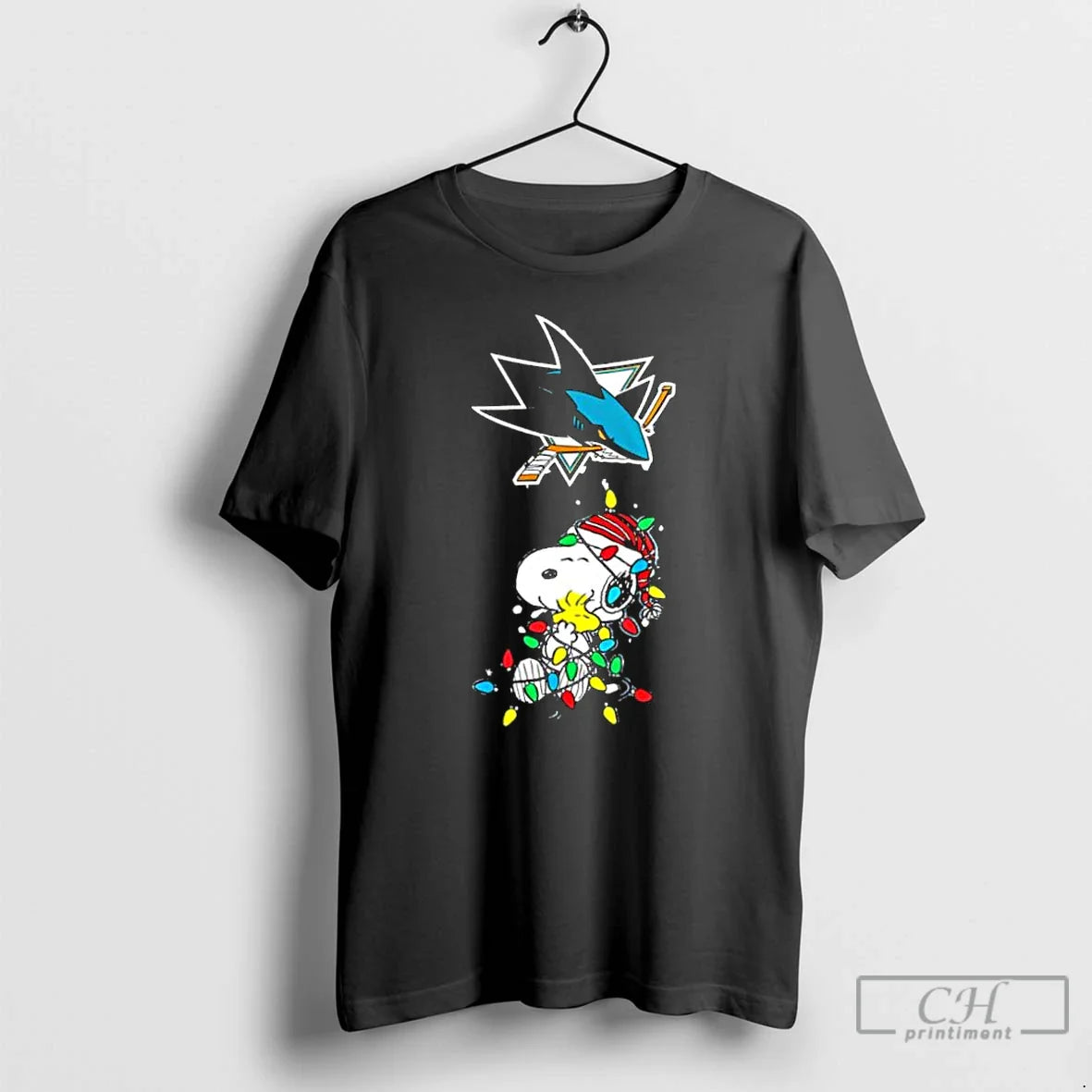 Classic San Jose Sharks Peanuts Christmas Night 2025 Special Holiday - T-Shirt, Sweatshirt, Hoodie