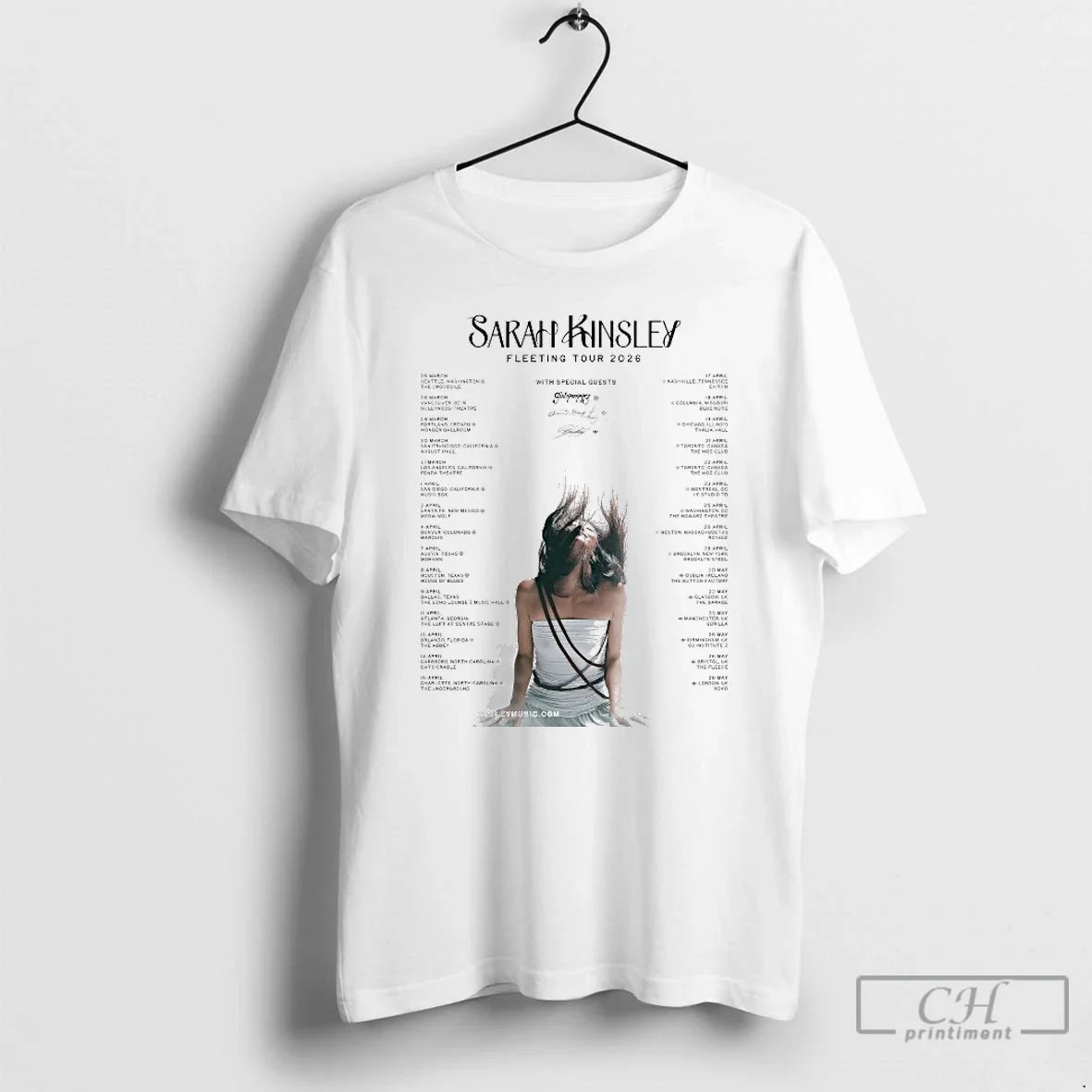 Classic Sarah Kinsley The Fleeting Tour 2026 Tour Dates - T-Shirt, Sweatshirt, Hoodie