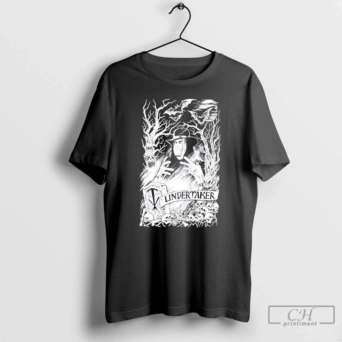 Classic Sawblade Undertaker Graveyard - T-Shirt, Sweatshirt, Hoodie
