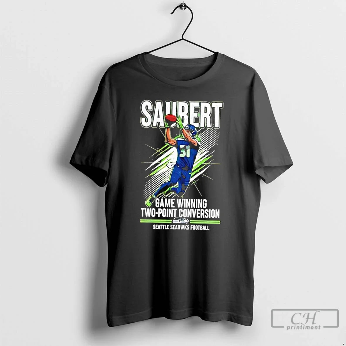 Classic Seahawks Eric Saubert Game Winning Two Point Conversion - T-Shirt, Sweatshirt, Hoodie
