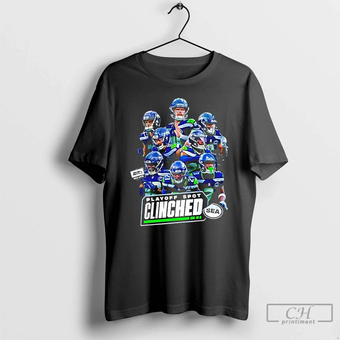 Classic Seahawks Playoff Spot Clinched 2025 - T-Shirt, Sweatshirt, Hoodie