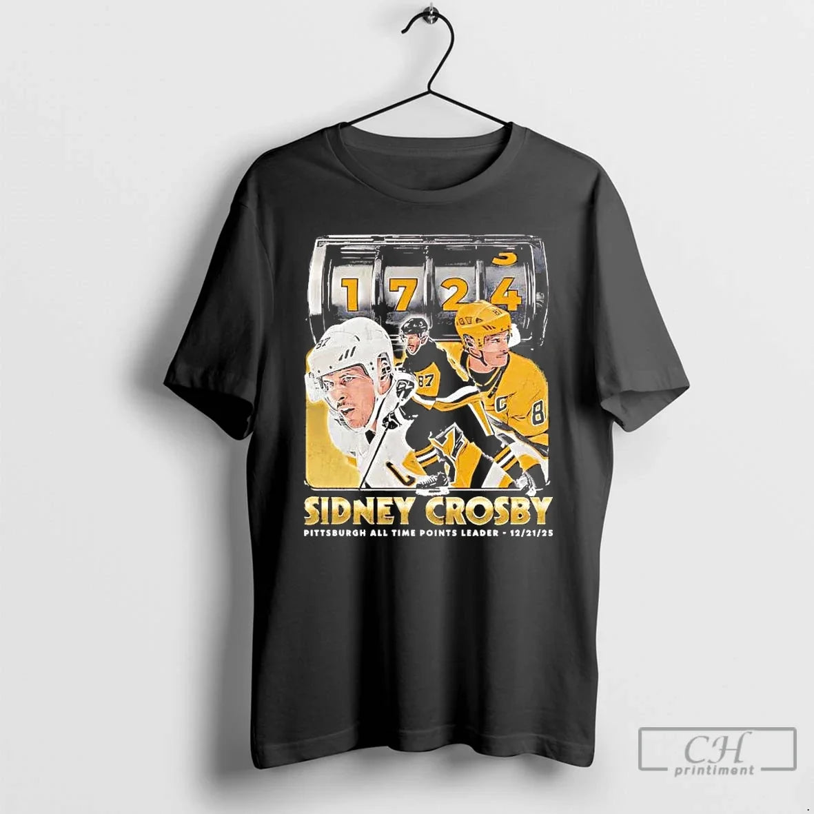 Classic Sidney Crosby Pittsburgh Penguins 1724 All Time Points Leader - T-Shirt, Sweatshirt, Hoodie