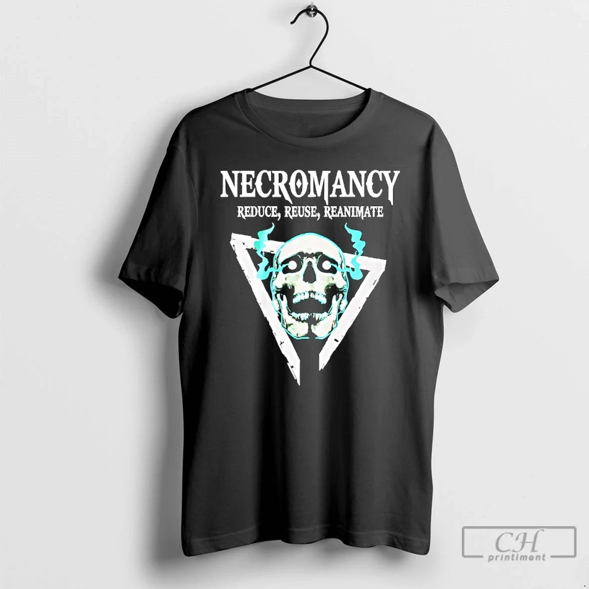 Classic Skull Necromancy Reduce Reuse Reanimate - T-Shirt, Sweatshirt, Hoodie