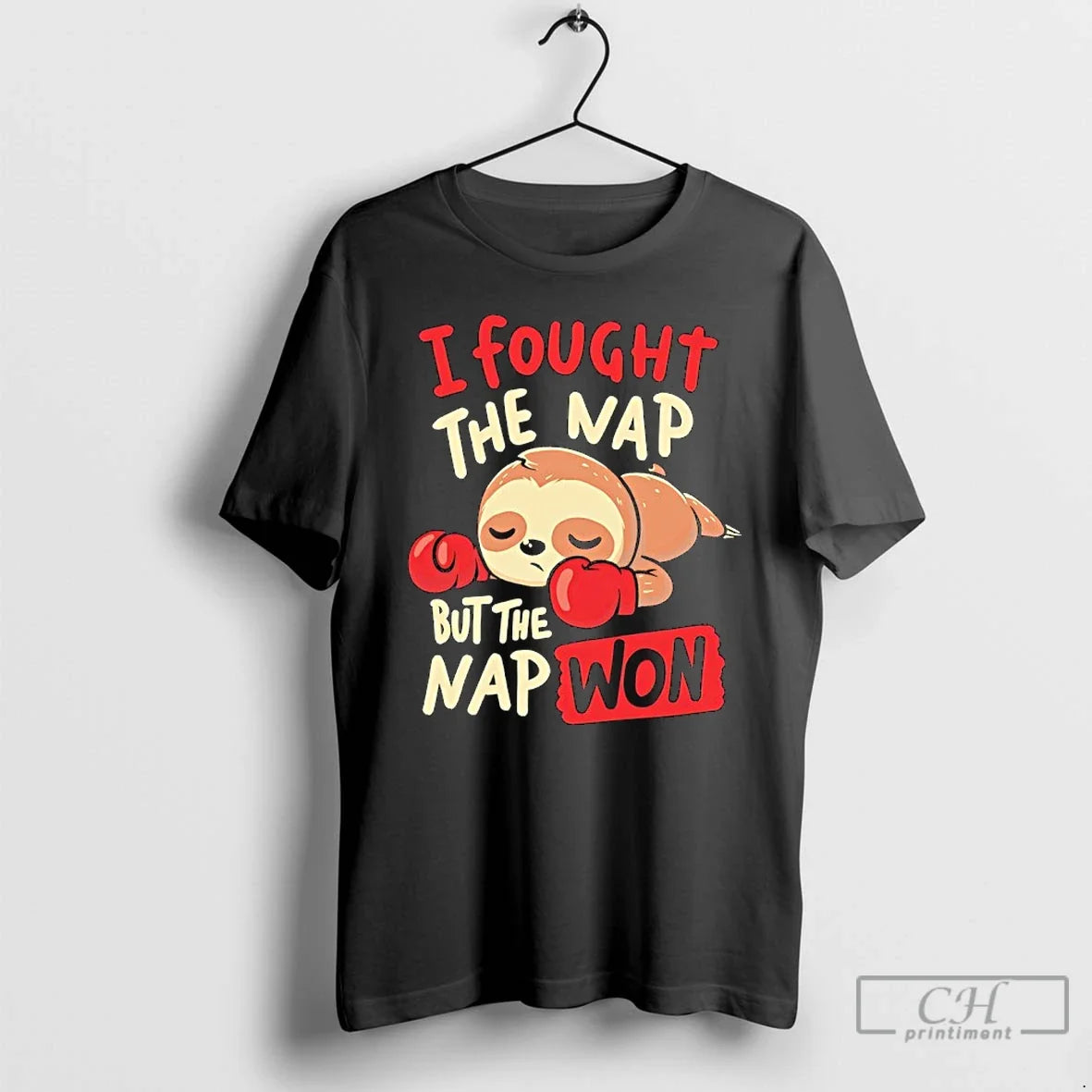 Classic Sloth Boxing Gloves I Fought The Nap But The Nap Won T Shirts Sweater - T-Shirt, Sweatshirt, Hoodie