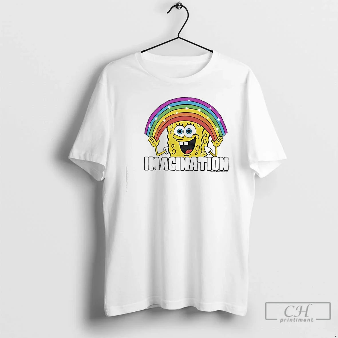 Classic Sponge Squarepants Imagination Rainbow Graphic - T-Shirt, Sweatshirt, Hoodie