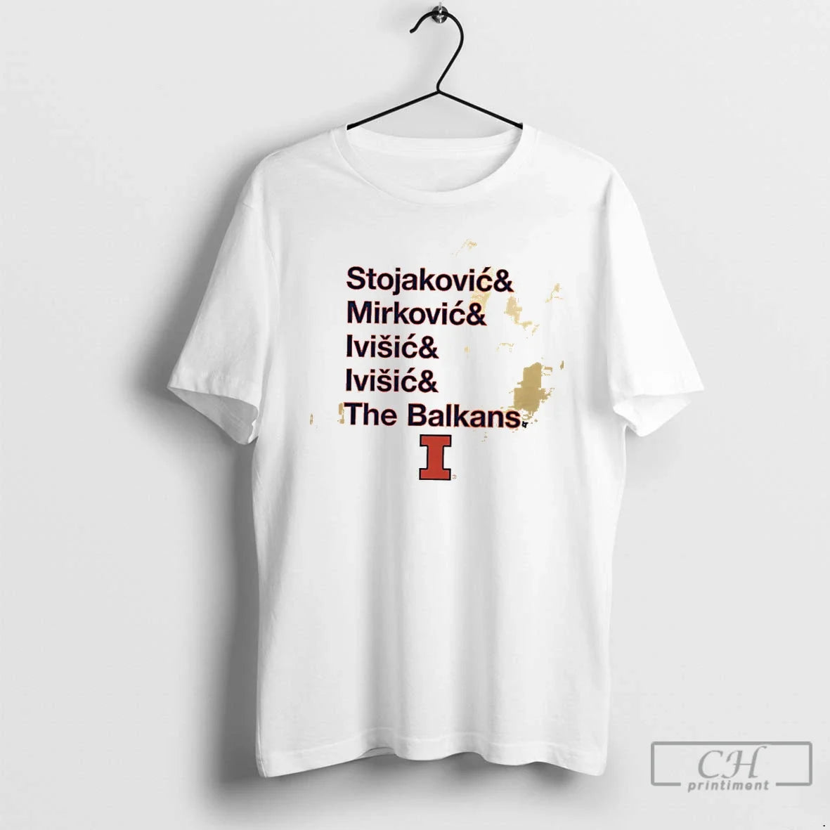 Classic Stojakovic Mirkovic Ivisic Ivisic The Balkans Illinois Fighting Illini Mens Basketball T Shirts Sweater - T-Shirt, Sweatshirt, Hoodie