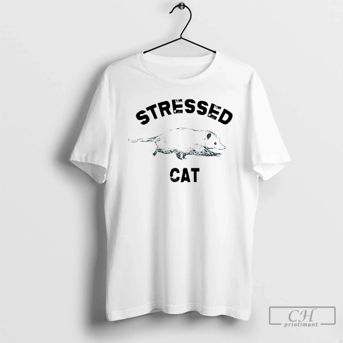 Classic Stressed Cat Opossum Meme - T-Shirt, Sweatshirt, Hoodie